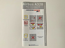 AIR INTER EUROPE A320 Safety Card Carte de Sécurité ( brillante )