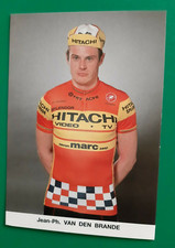 CYCLISME carte cycliste JEAN-PHILIPPE VAN DEN BRANDE équipe HITACHI MARC 1986