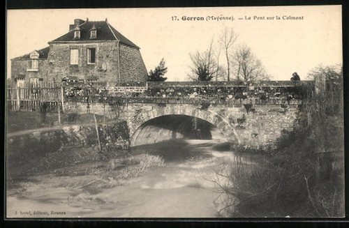 Cpa gorron pont sur la - le,