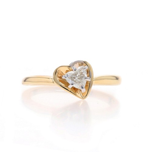 Jaune diamant coeur - or,