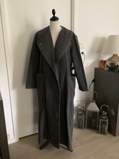 Manteau long TARA JARMON taille 40/42 laine gris très bon état 