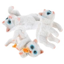 3 PCS Figurine De Chat Bureau
