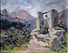 Ancien Tableau Huile/toile "Le