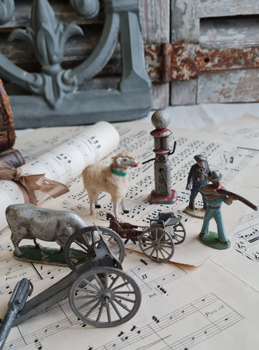 Ancien lot jouet tole - ancien,