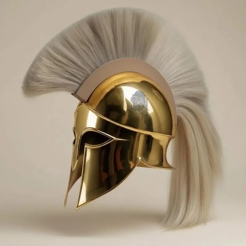 Casque spartiate laiton - casque,