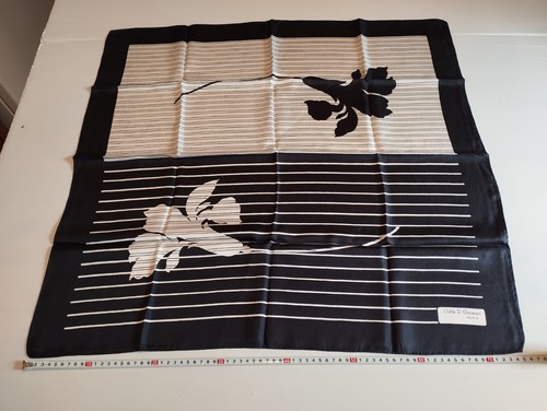 Foulard soie vintage année - soie,