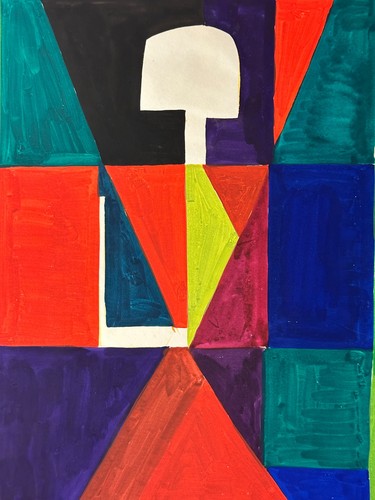 Dessin cubiste portrait - , de