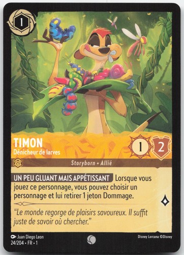 Carte lorcana timon 204 - carte,