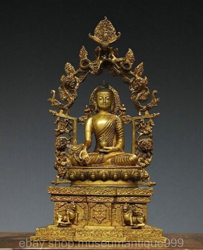 Chinese copper gilt - 16",