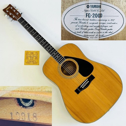 Yamaha 200d étiquette - yamaha, fg-200d