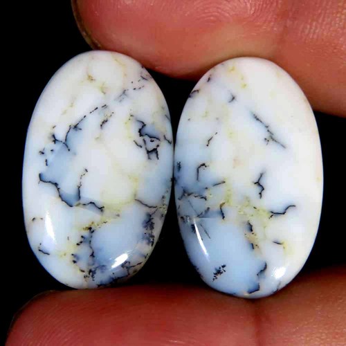 Paire ovale cabochon - , opale
