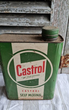ANCIEN BIDON HUILE CASTROL SELF MIXING  GARAGE AUTO MOTO