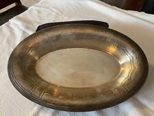 Plat ovale métal argenté avec poinçon 