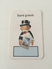 MONOPOLY JUNIOR A LA FÊTE FORAINE CARTE STAND GRATUIT BLEU CIEL