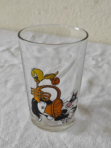 Ancien verre moutarde - verre, titi