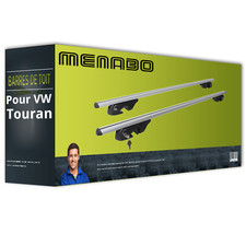 Barres de toit aluminium pour VW Touran type 1T1/1T2 Menabo Sherman TOP