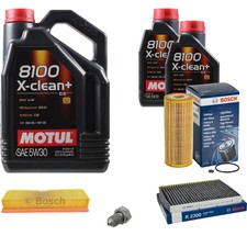 BOSCH Inspection set 7L Motul 8100 + X-propre 5W-30 pour VW Polo Variant 1.9 TDI
