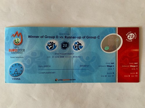 Ticket match uefa euro 2008 - euro, 22