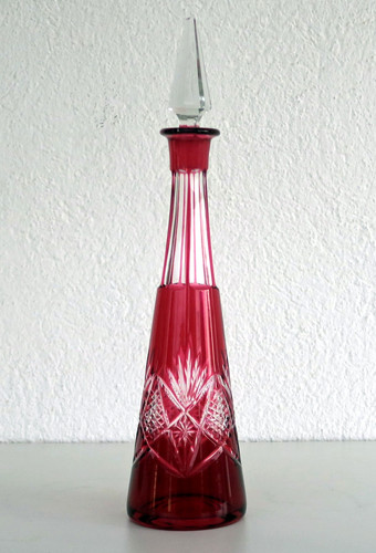 Carafe cristal overlay rouge - overlay,