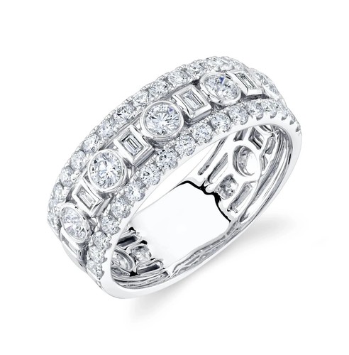 Hommes 14k blanc diamant - blanc,
