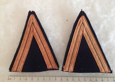 1939/45 SAPEURS POMPIERS -paire de grades de manches de vareuse ancienne CAPORAL