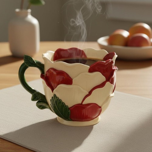 Mug floral sculpté - mug, design