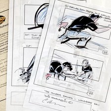 The Hunger Games  2 Original Storyboards Art Signed + CERTIFICATE (2012)