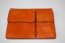 VINTAGE LEATHER WAIST BELT WALLET BROWN /ORANGE