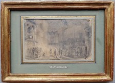 DAUBIGNY - Rare Dessin 1840 -