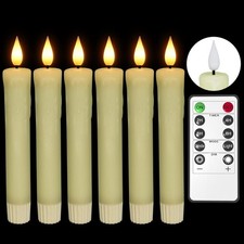 Lot de 6 bougies décoratives à LED, flamme vacillante, cire électrique, télécomm