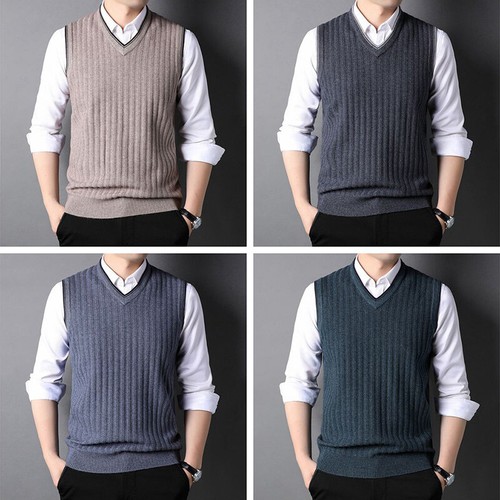 Col hommes tricoté - hommes, gilet