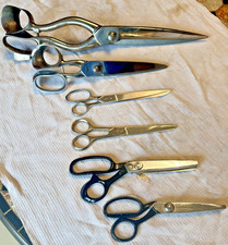 6 PAIRES de CISEAUX de DRAPIER-TAILLEUR