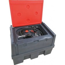Cuve de ravitaillement 450L gasoil 12V 45L/min avec capot