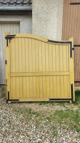 Portail bois 3m42 - bois,