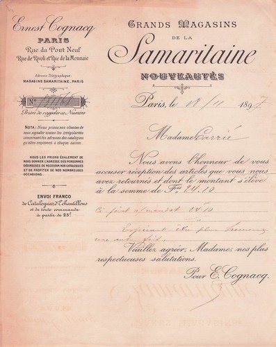 Paris negociant samaritaine - negociant,