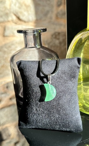 Collier lune aventurine - collier, verte