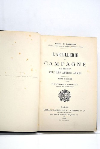 Livre ancien artillerie - livre,