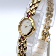 Bracelet montre-bracelet pour femme SEIKO couleur pierre or accessoire de mod...