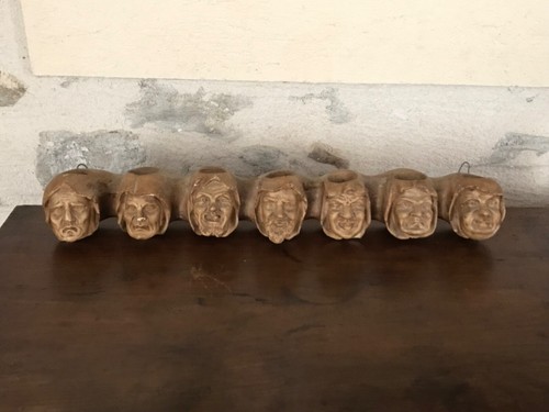 Ancien porte pipes plâtre - pipes,