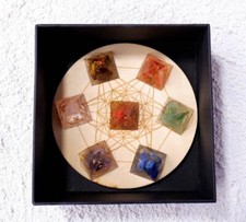 Ensemble De 7 Mini Pyramide Cristal Pierres Naturelles Minéral Guérison Chakras