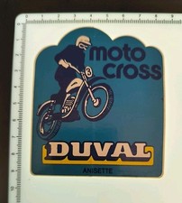 Autocollant Sticker Vintage Moto Cross Duval Anisette 