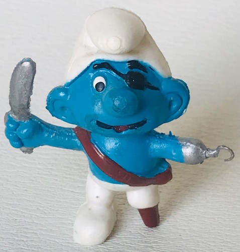 Schtroumpf pirate avec crochet - schtroumpf,