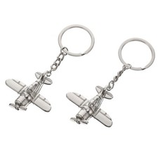  2 Pcs Porte Clé Avion