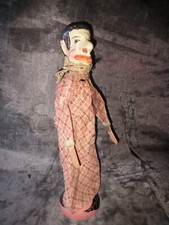 Ancien guignol marionnette à gaine - bois - fin XIXème - tissu d'origine