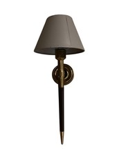 Ancienne Applique Murale LANCEL Paris Bois &Laiton Design 70’s Éclairage Vintage