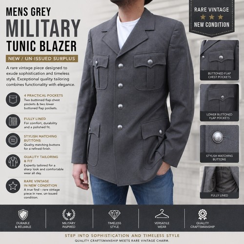 Hommes militaire blazer - hommes,