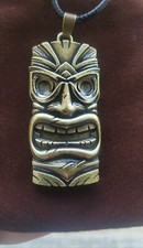 Collier Pendentif Totem Tiki en Zinc Très Belle Finition 