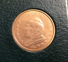 2 centimes euro BU Vatican 2005 Pape Jean Paul II série 85 000 ex pièce rare