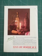 tf392 belle publicité années 50 vins de Bordeaux dos Gevaert Géva 8 Carèna