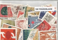 Lot 100 timbres de Yougoslavie